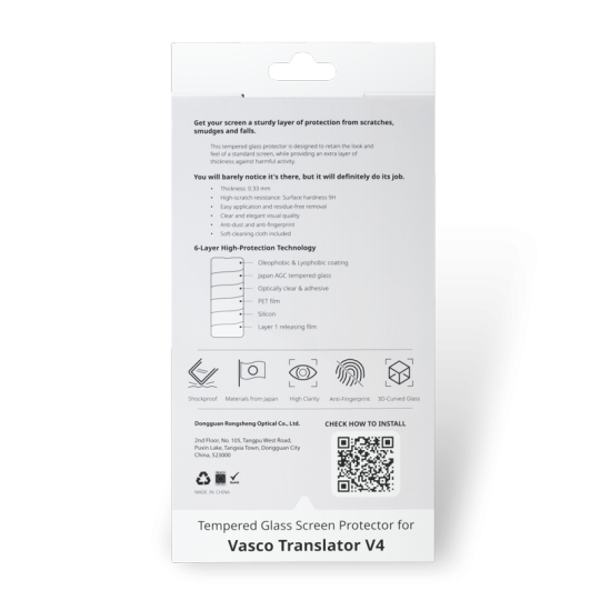 Screenprotector voor de Vasco Translator V4