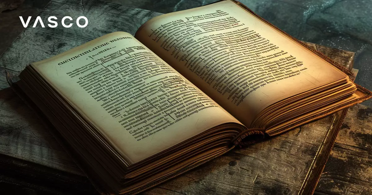 Een beeld van een open boek.